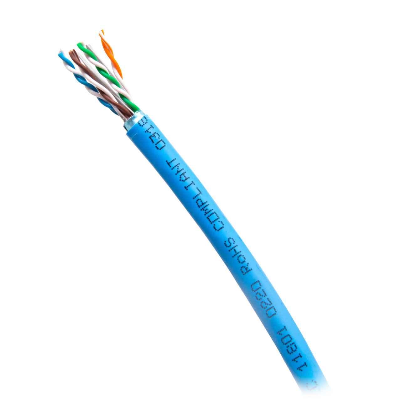 CG56040 1000ft TAA-Compliant Cat6 Bulk Foil Shield (F/UTP) Ethernet Network Cable with Solid Conductors-Riser CMR -Rated - Blue