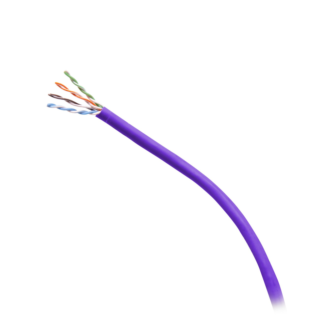 CG56046 1000ft TAA-Compliant Cat6 Bulk Unshielded (UTP) Ethernet Network Cable with Solid Conductors-Plenum CMP-Rated - Purple