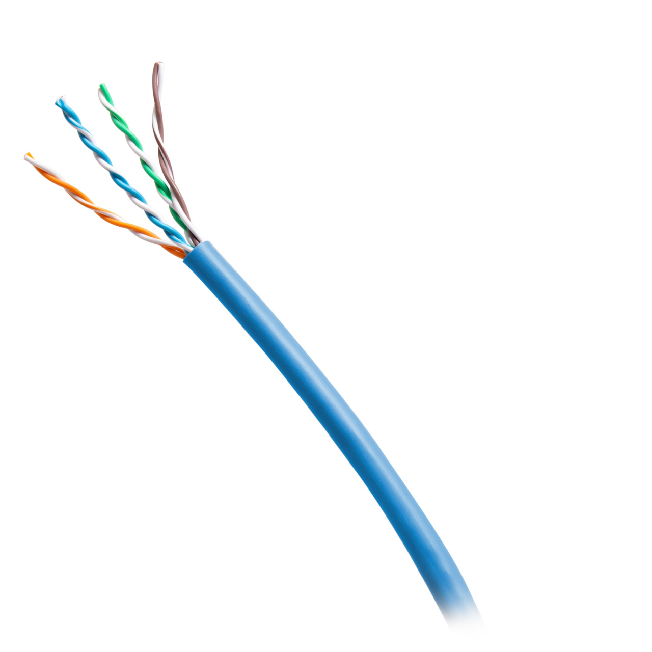 CG56048 1000ft TAA-Compliant Cat6a Bulk Unshielded (UTP) Ethernet Network Cable with Solid Conductors-Riser CMR-Rated - Blue