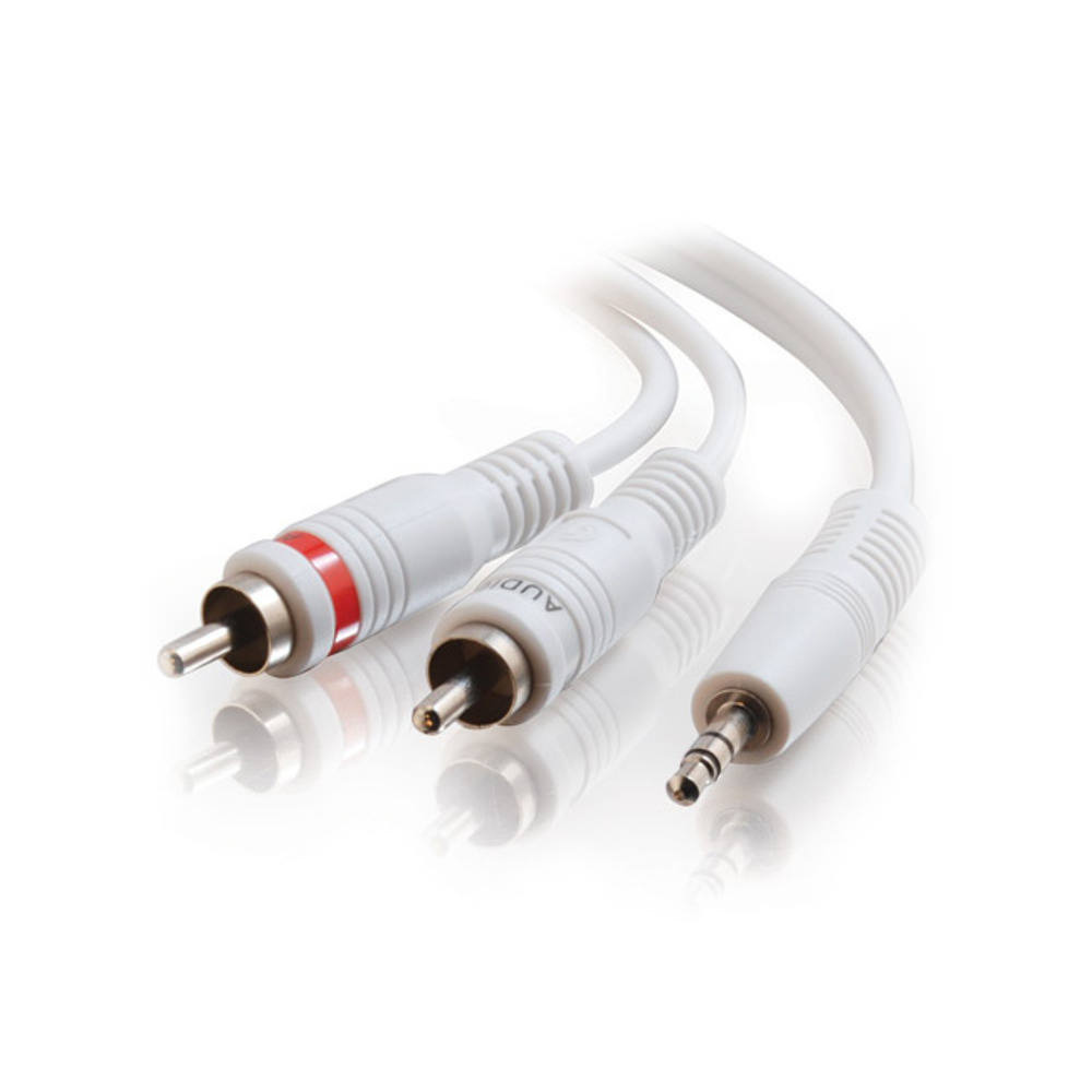 CG40373 50ft 3.5mm(M) to RCA Male Y-CBL White