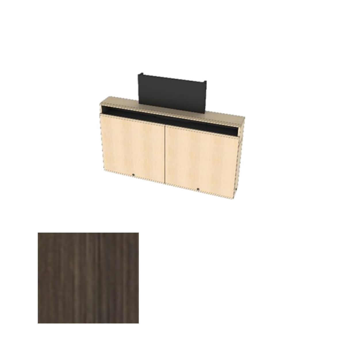 CR2-WM-CM BRT Dual Rack Wall Mounted Credenza + Cable Management