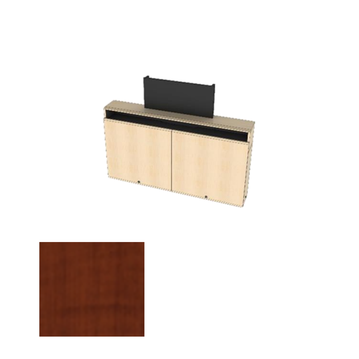 CR2-WM-CM CJT Dual Rack Wall Mounted Credenza + Cable Management