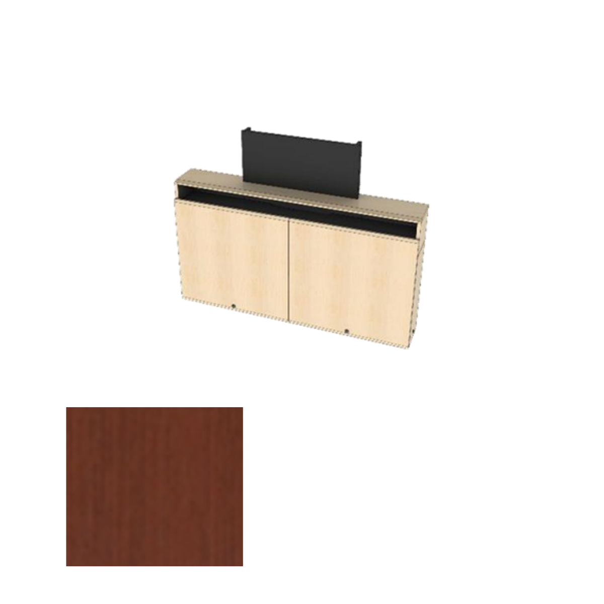 CR2-WM-CM CLT Dual Rack Wall Mounted Credenza + Cable Management