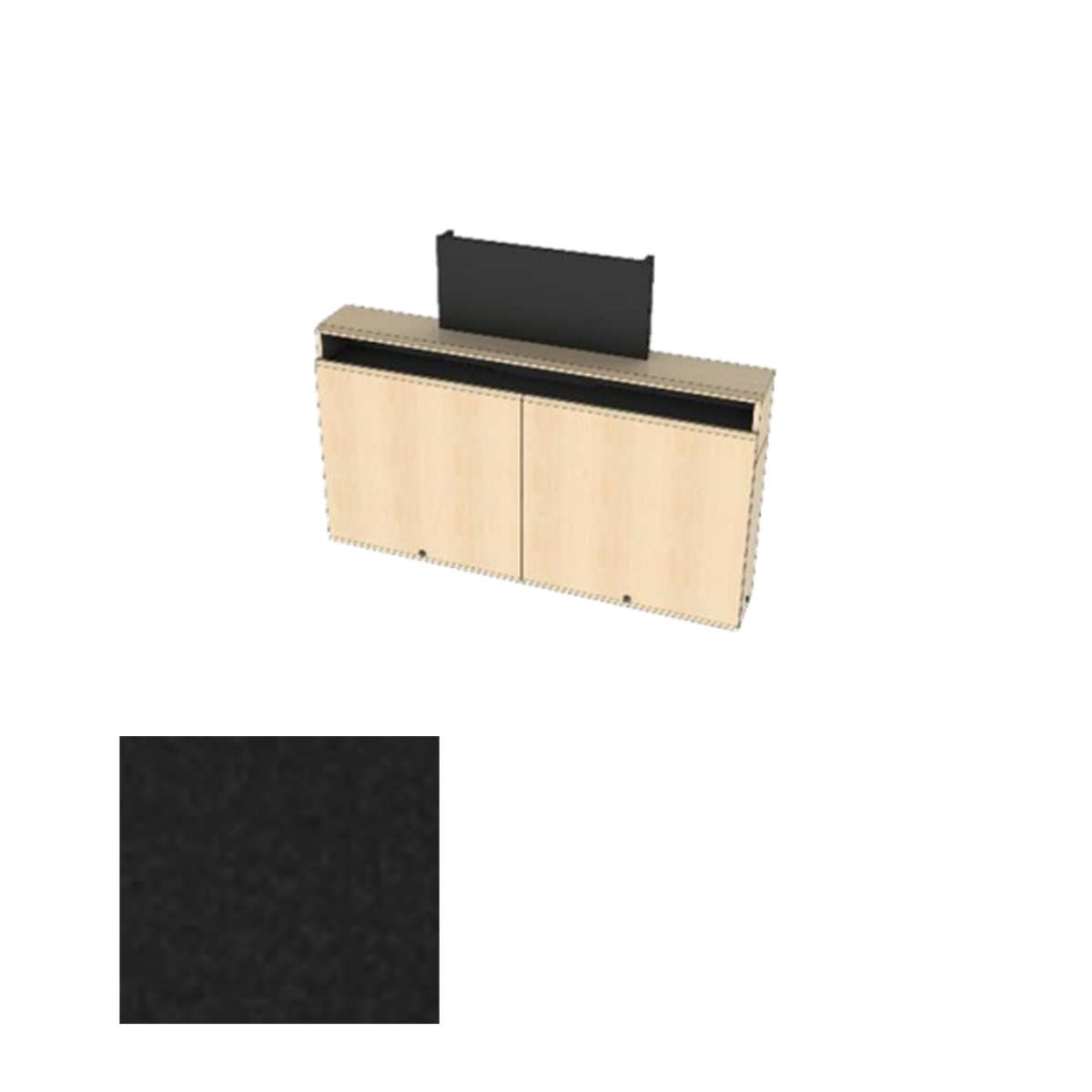 CR2-WM-CM EBT Dual Rack Wall Mounted Credenza + Cable Management