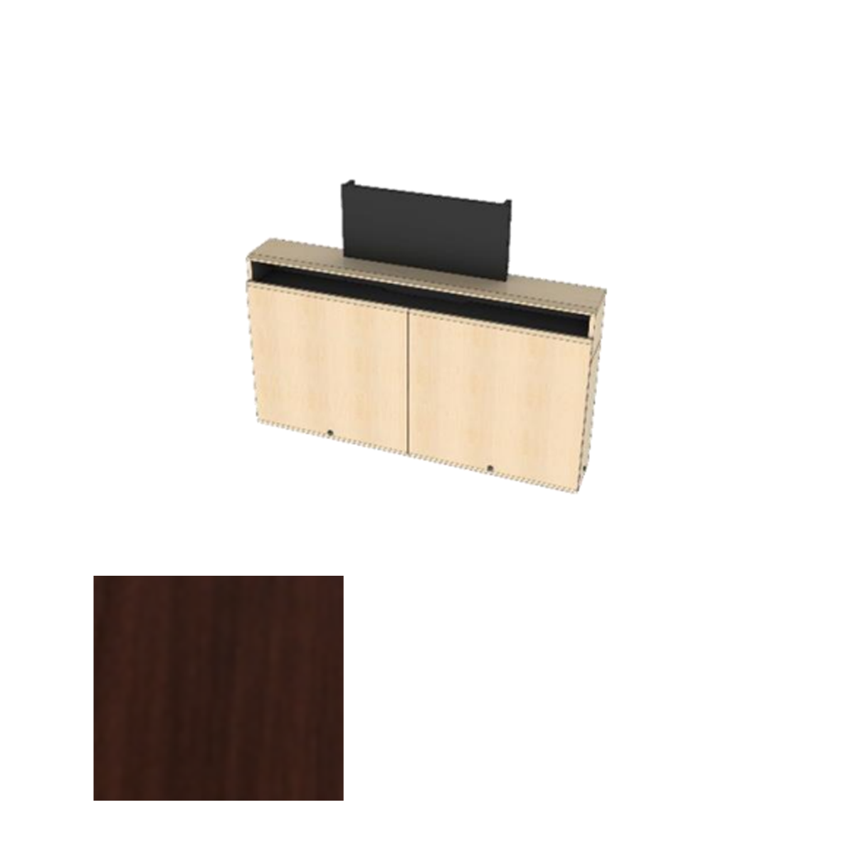 CR2-WM-CM ELT Dual Rack Wall Mounted Credenza + Cable Management