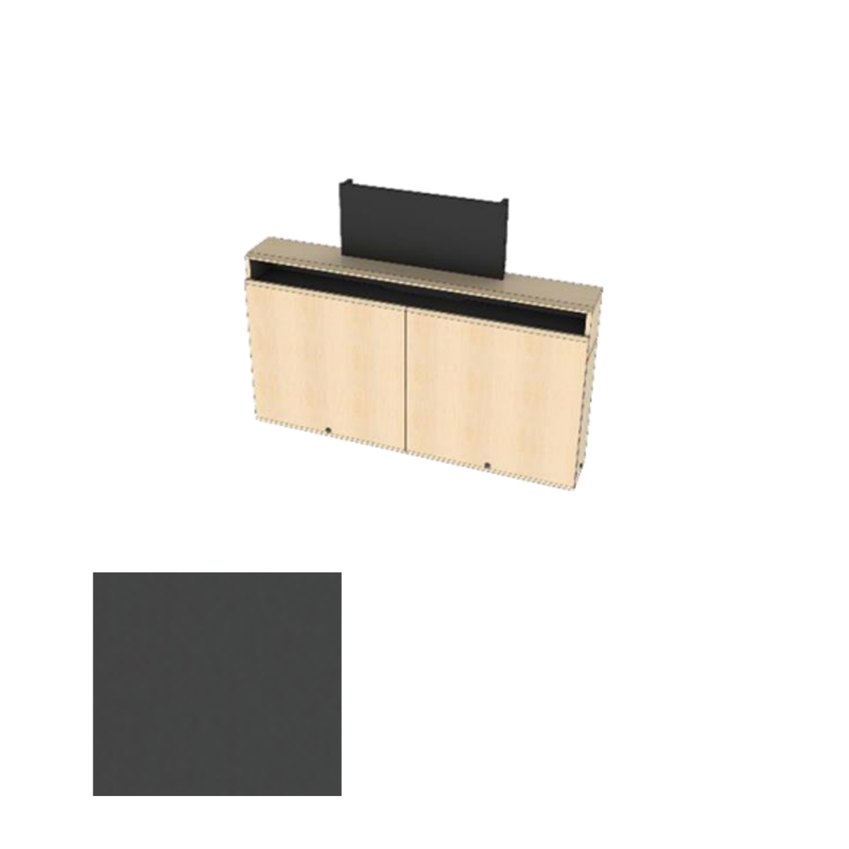 CR2-WM-CM SGT Dual Rack Wall Mounted Credenza + Cable Management