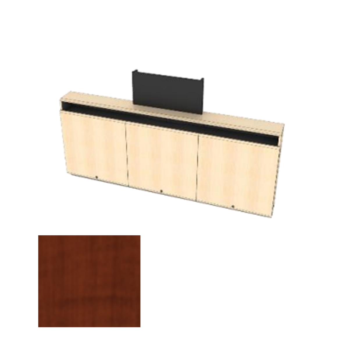 CR3-WM-CM CJT Triple Rack Wall Mounted Credenza + Cable Management