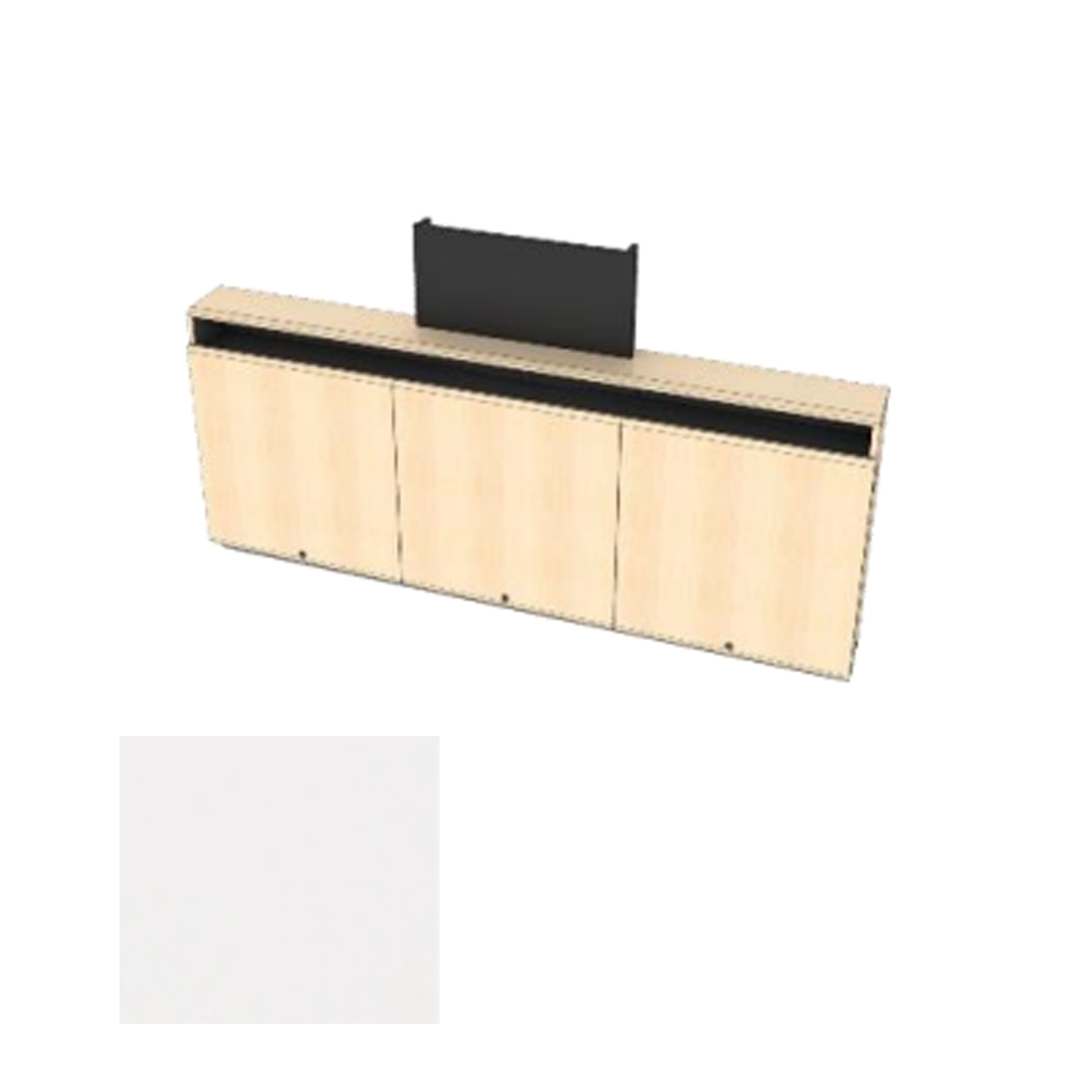 CR3-WM-CM CWT Triple Rack Wall Mounted Credenza + Cable Management