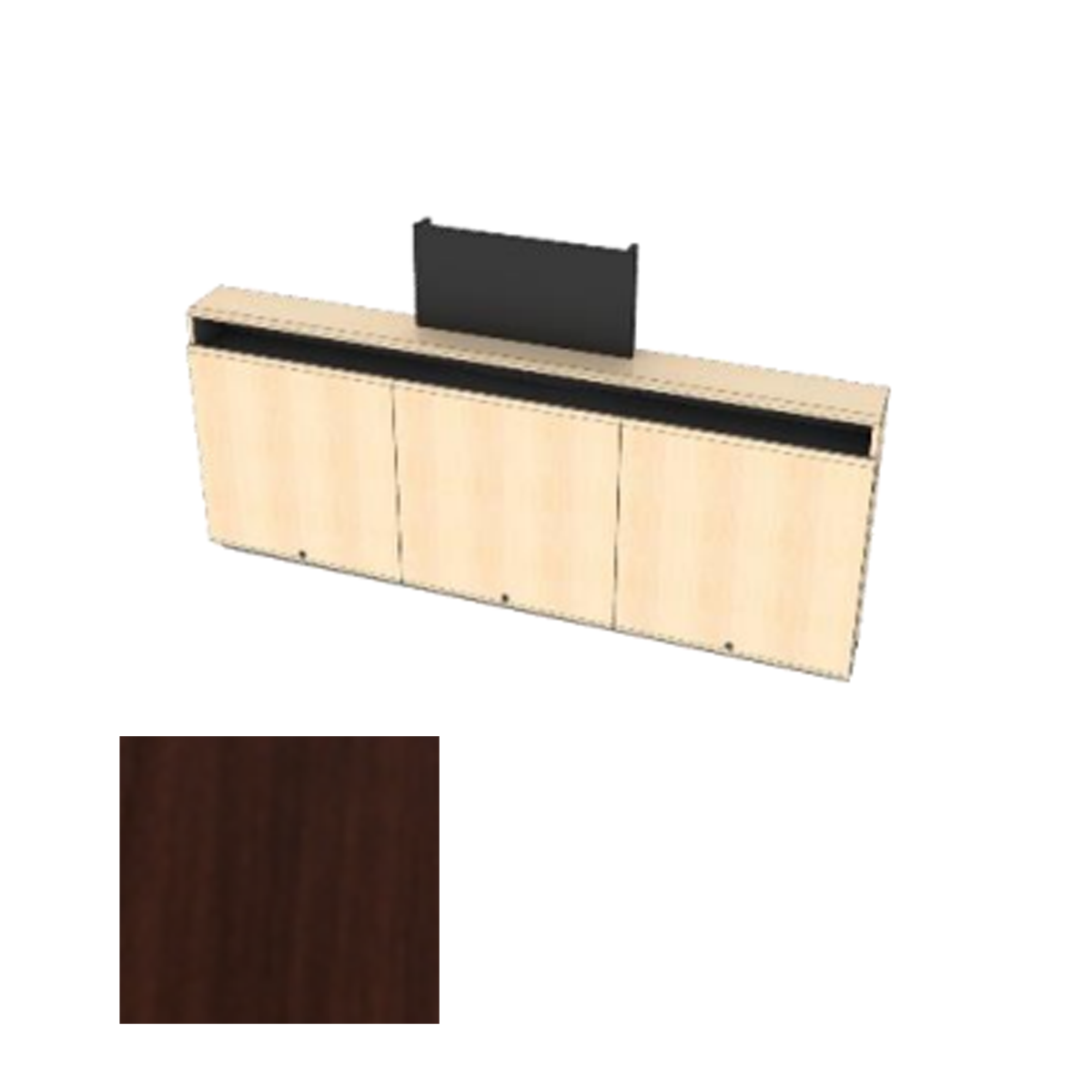 CR3-WM-CM ELT Triple Rack Wall Mounted Credenza + Cable Management