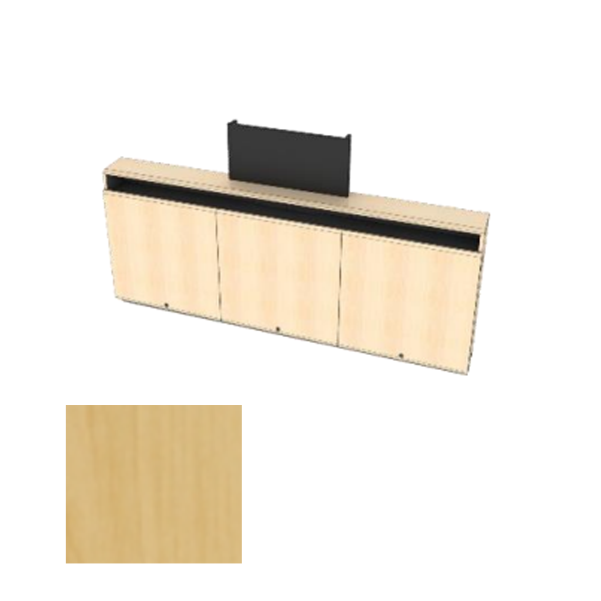 CR3-WM-CM FMT Triple Rack Wall Mounted Credenza + Cable Management