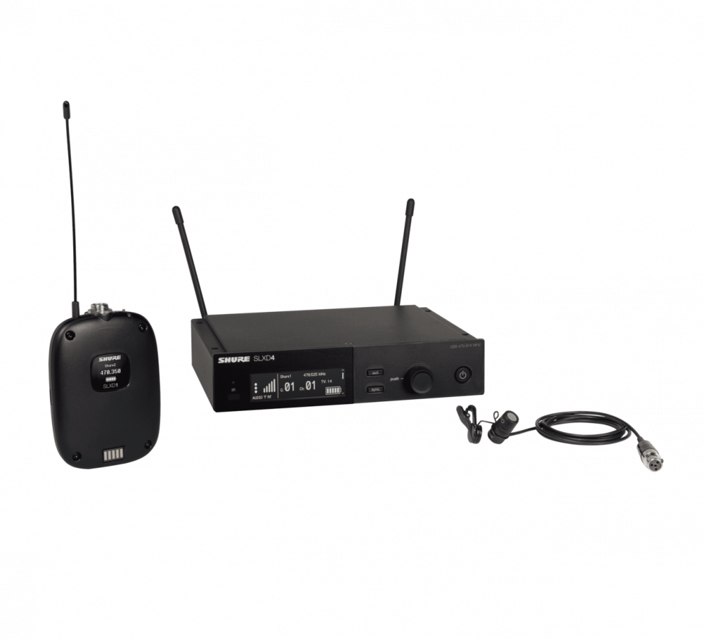 SLXD14/85-J52 Combo System with SLXD1 Bodypack, SLXD4 Receiver, and WL185 Lavalier Microphone