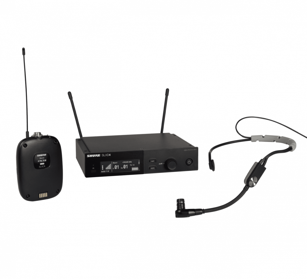 SLXD14/SM35-H55 Combo System with SLXD1 Bodypack, SLXD4 Receiver, and SM35 Headworn Microphone