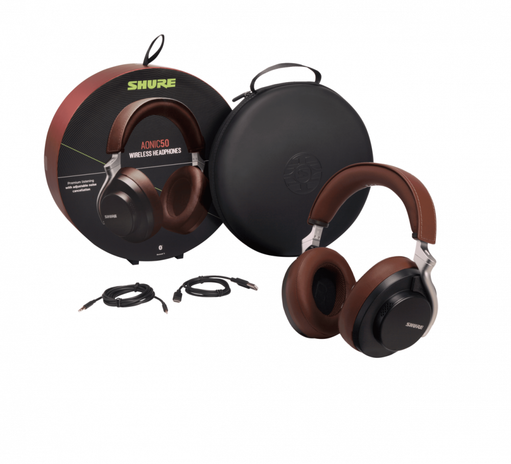 SBH2350-BR AONIC 50 Wireless Noise Cancelling Headphones, Dark Brown