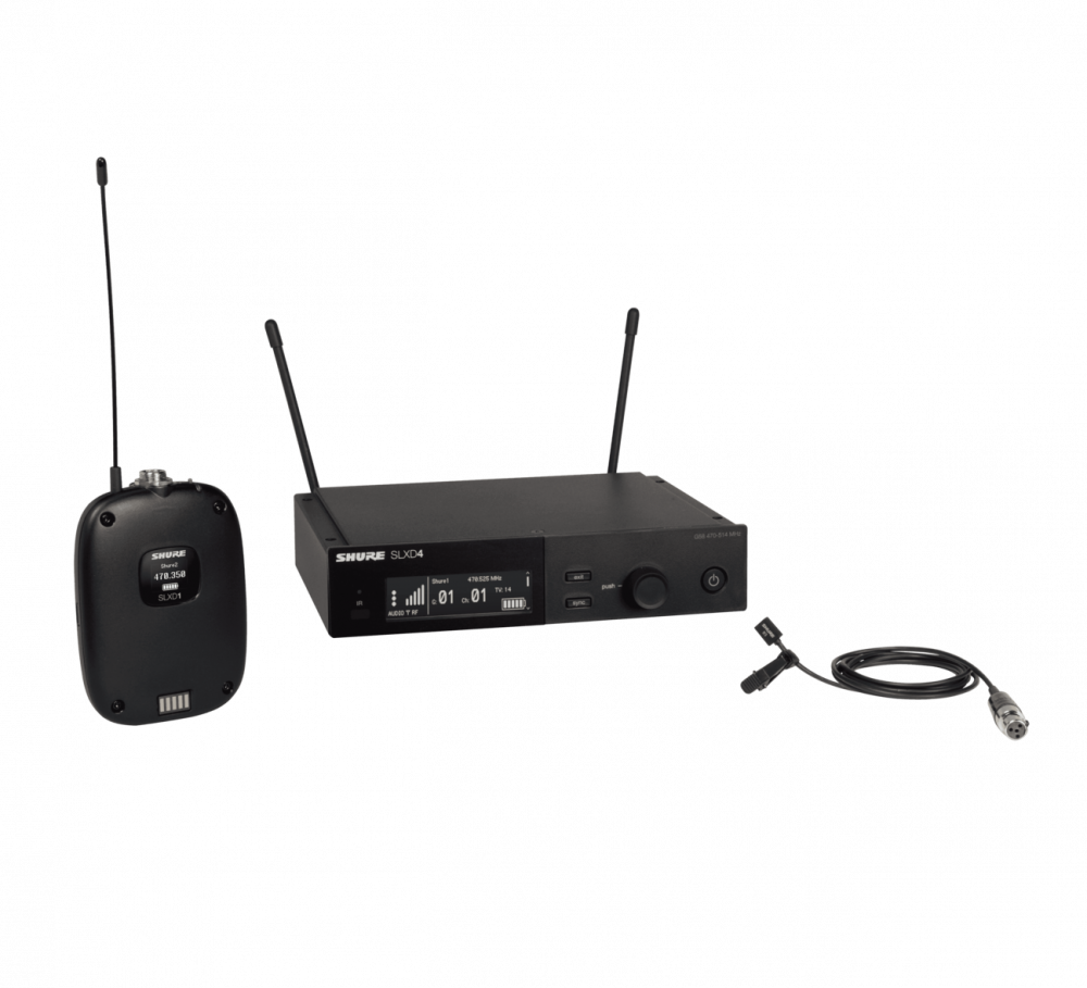 SLXD14/93-J52 Combo System with SLXD1 Bodypack, SLXD4 Receiver, and WL93 Lavalier Microphone
