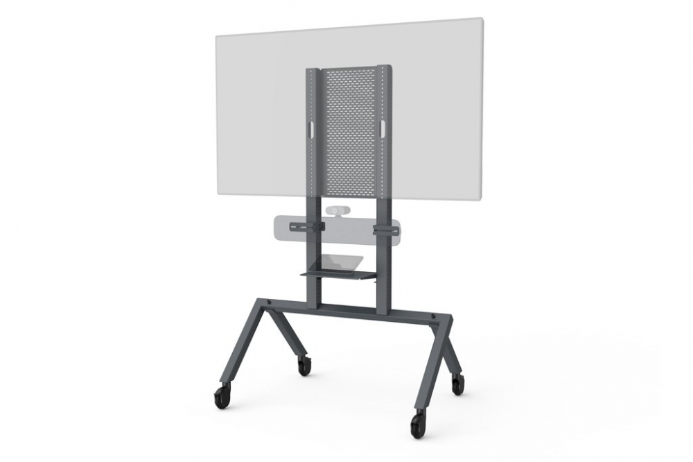 H720-BG AV Cart for Google Meet Series One Room Kits - Black Grey