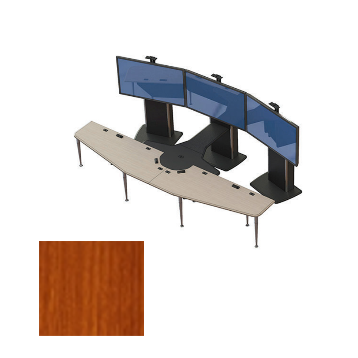 VC-TABLE T2 PACKAGE HCT Video Conference Table, Hayward Cherry