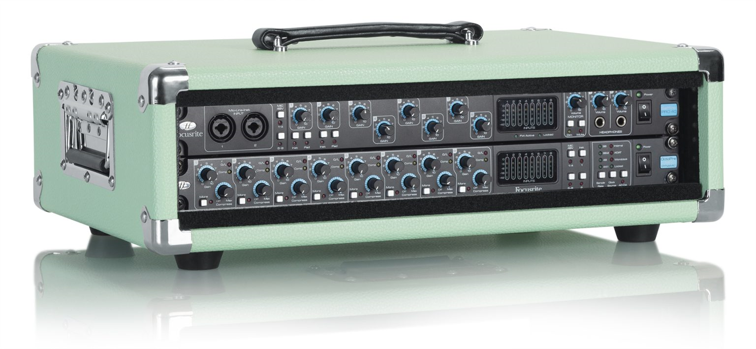 GR-RETRORACK-2SG Vintage Amp Vibe Rack Case 2U Seafoam Green