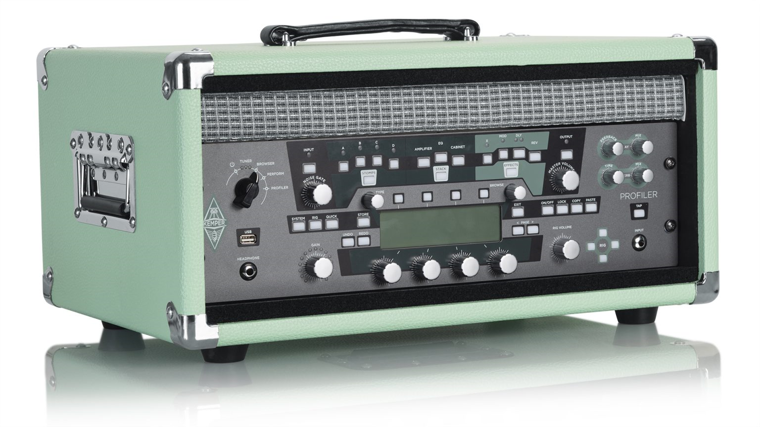 GR-RETRORACK-4SG Vintage Amp Vibe Rack Case 4U Seafoam Green
