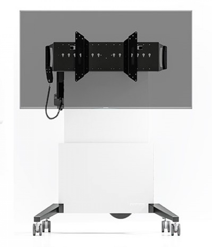 FPS2/ELT/GG/VW Electric Lift & Tilt Mobile Display Stand, White