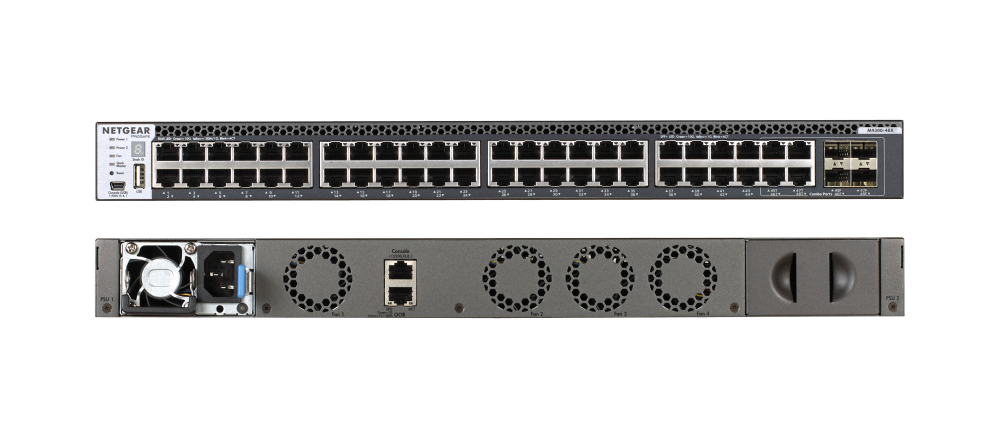 M4300-48X NETGEAR Managed Switch with 48x10GBASE–T and 4 shared SFP+