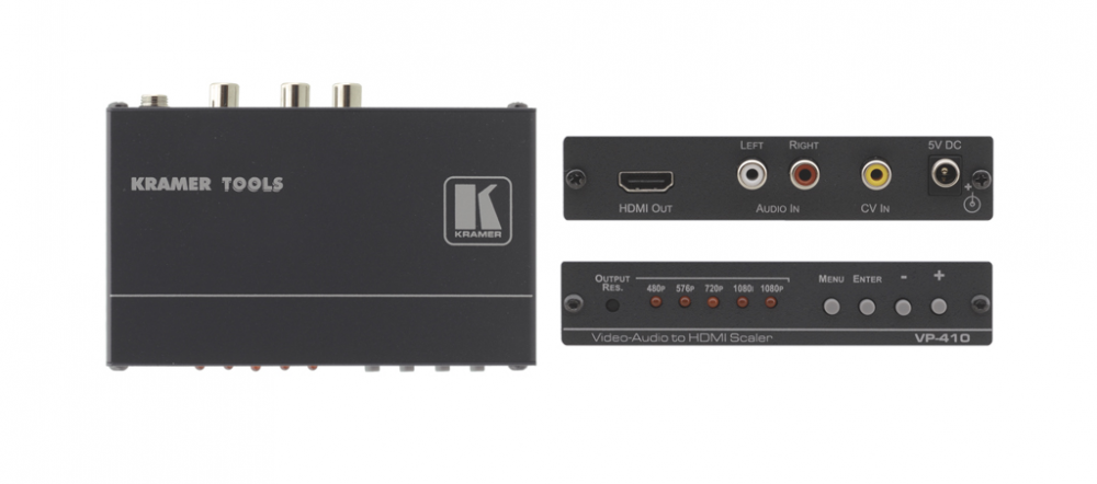 VP-410 Composite Video & Stereo Audio to HDMI Scaler