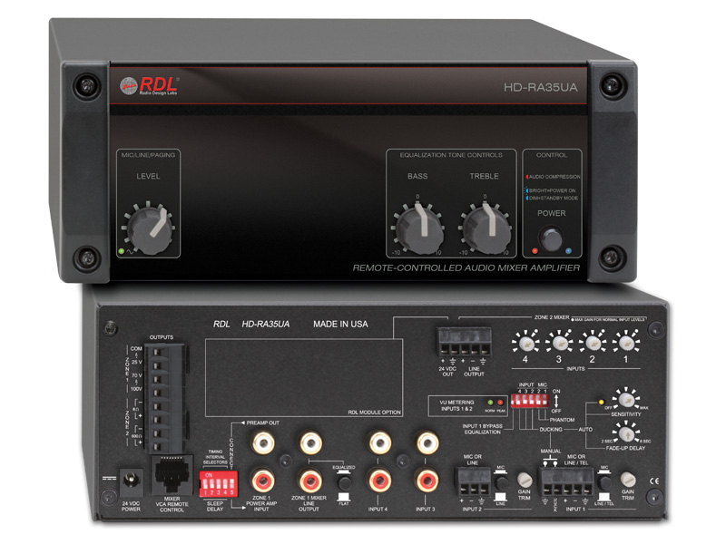 HD-RA35UA 35 Watt Remote Mixer Amplifier
