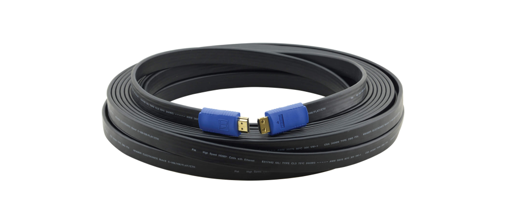 C-HM/HM/FLAT/ETH-3 Flat High–Speed HDMI Cable with Ethernet - 3'
