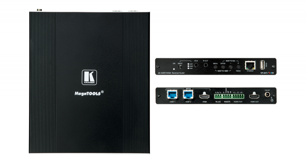 VP-427X2 4K HDR HDBT Receiver / Scaler Tool with HDBaseT and HDMI Inputs