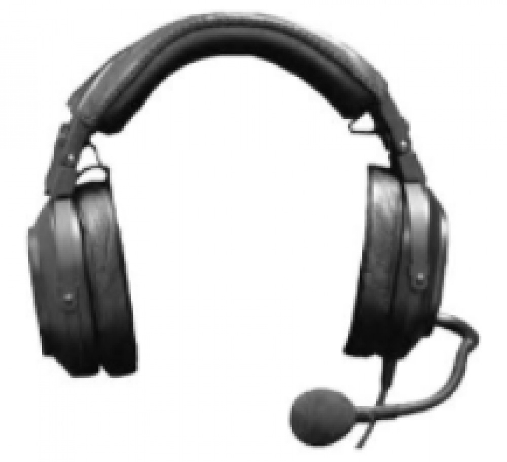 HR-2 Dual-Sided Headset with Flexible Dynamic Boom Microphone, A4F Connector