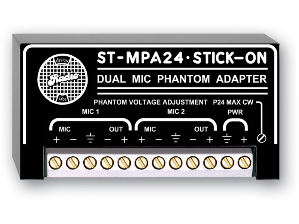 ST-MPA24 Dual Microphone Phantom Adapter - 24 V Adjustable