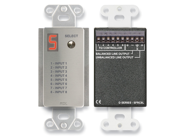 DS-SFRC8L Audio Selector for SourceFlex Distributed Audio System