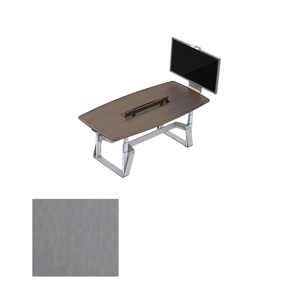 TLF4X8 BAT Quad Lift Collaboration/VC Table, Brushed Aluminum