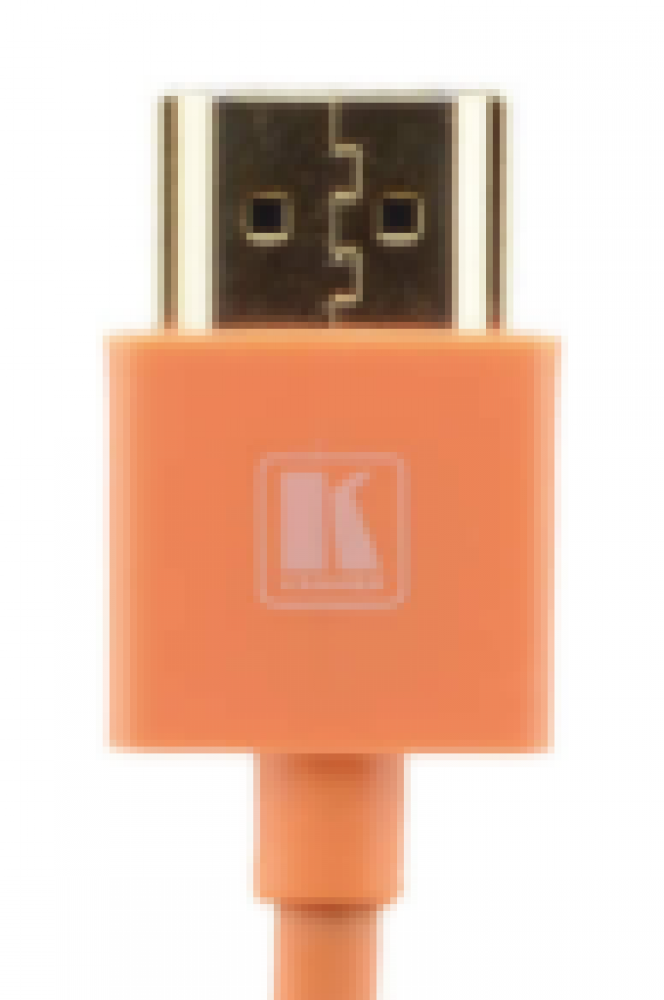 C-HM/HM/PICO/OR-3 Ultra–Slim Flexible High–Speed HDMI Cable with Ethernet - Orange, 3'