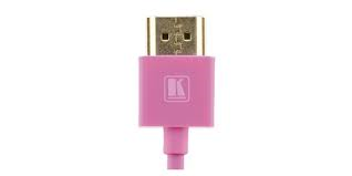 C-HM/HM/PICO/PK-3 Ultra–Slim Flexible High–Speed HDMI Cable with Ethernet - Pink, 3'