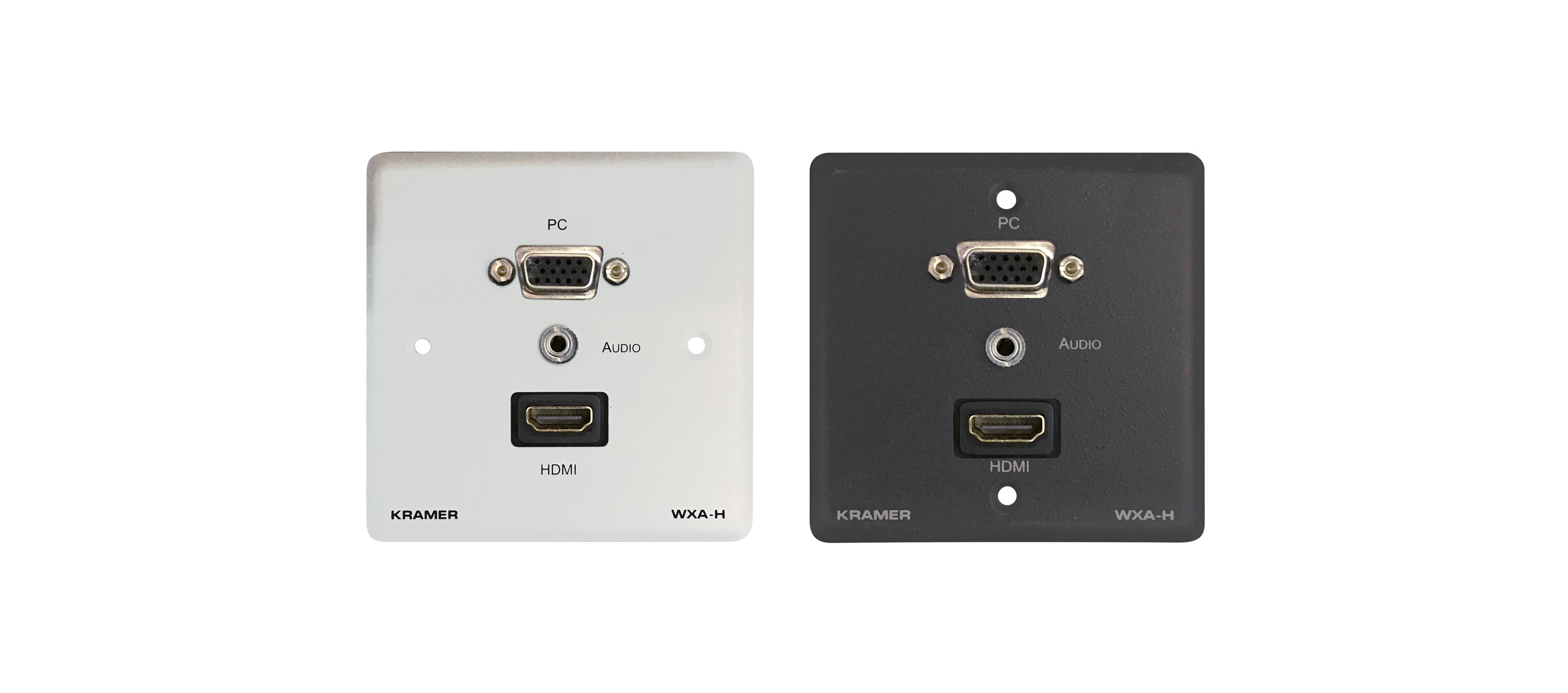 WXA-H(W) Passive Wall Plate — 15–pin HD, 3.5mm Audio & HDMI