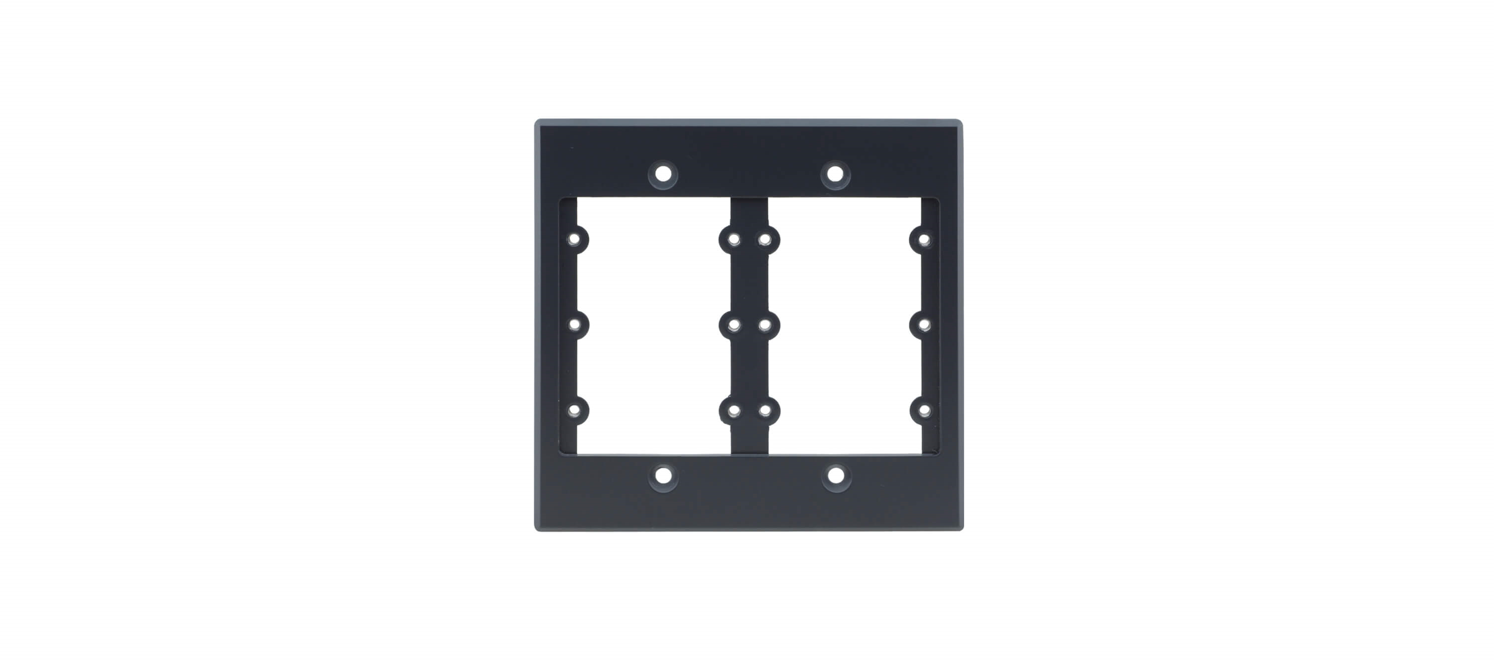 FRAME-2G(B) Frame for Wall Plate Inserts — 2 Gang - Black